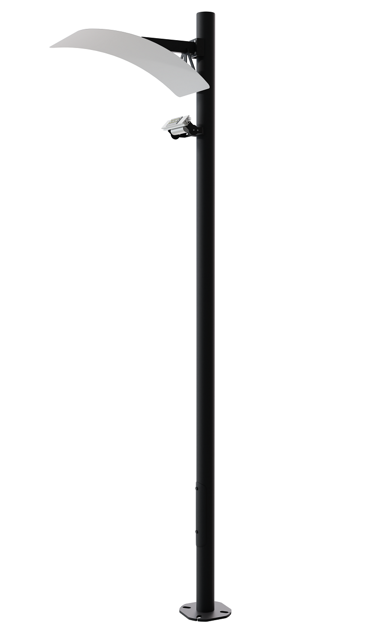 Reflecting light pole 16 ft. Warsaw OD 5 (Galvanized steel) One side 60W 8100Lm